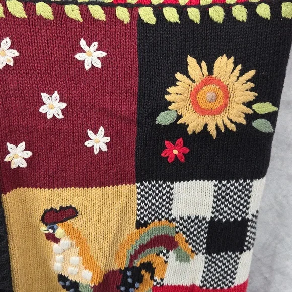 Blair Fall Rooster Knitted Vest Size Medium - Picture 7 of 10